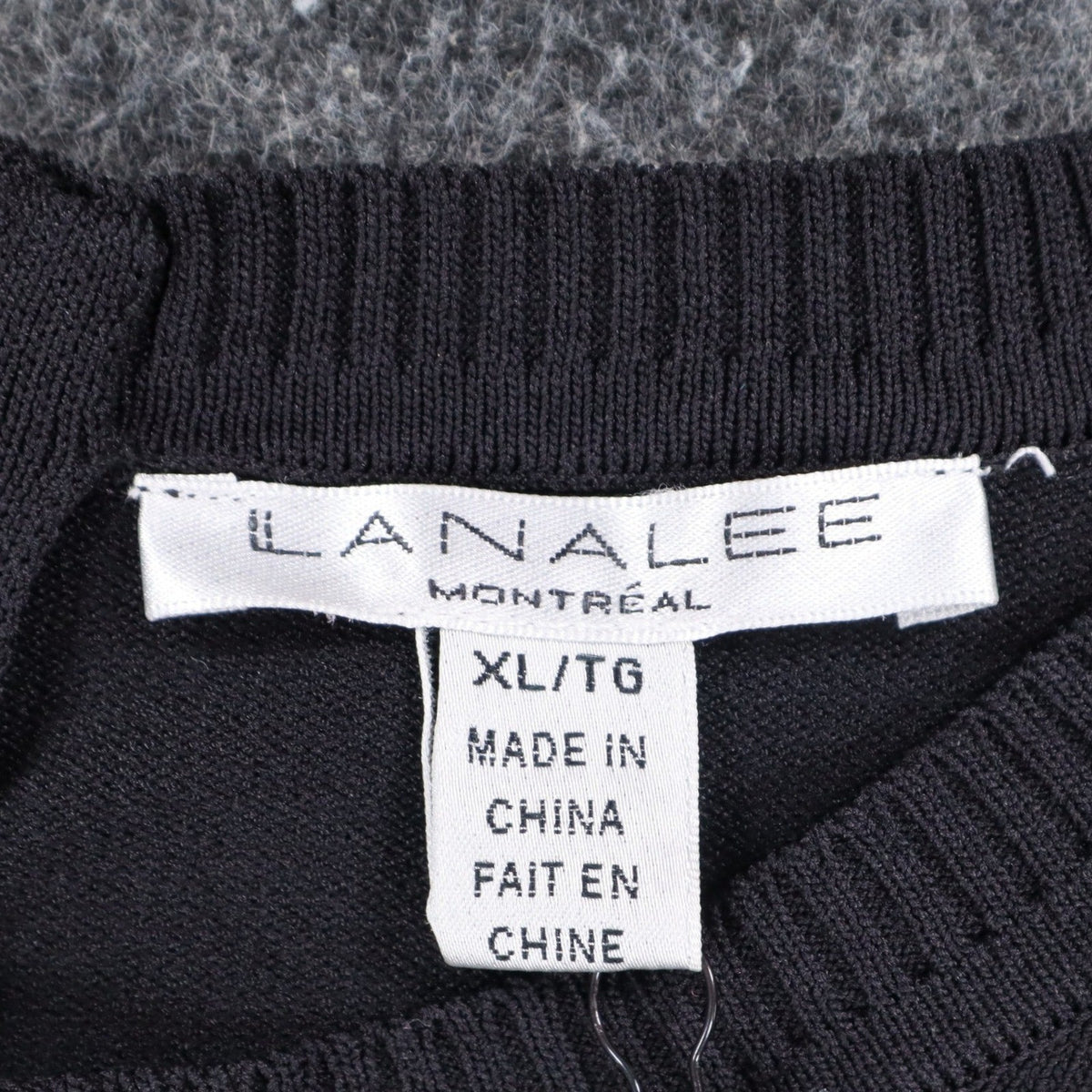 Lanalee Sweater Womens XL/1X Black White Striped Colorblock Back Zip Cotton Knit - take2supply