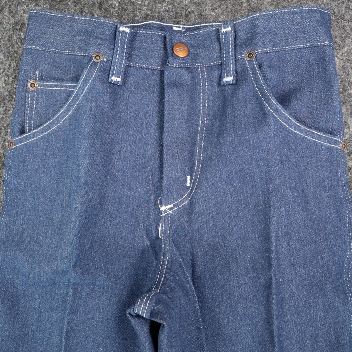 Maverick Straight Leg Jeans Boys 10 Reg Vintage 70s Blue Cotton Poly USA C951 - take2supply