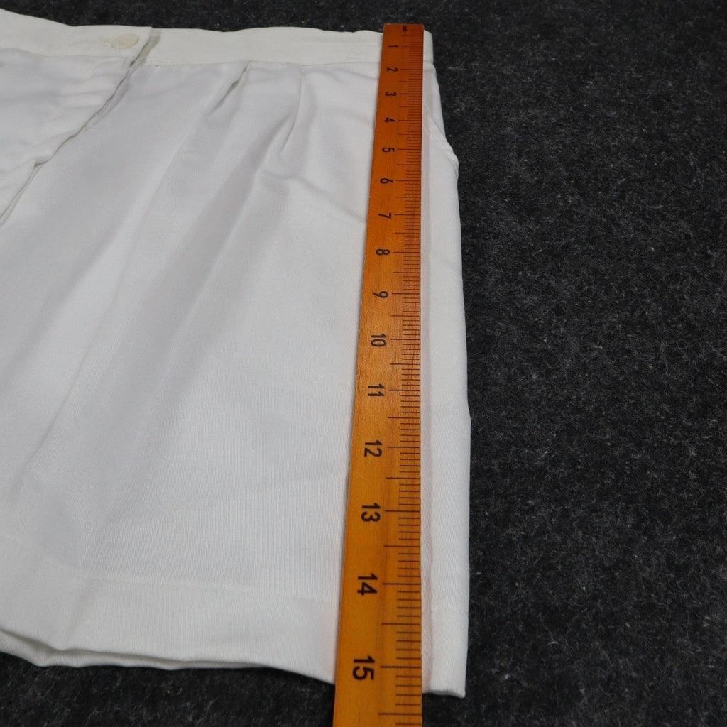 Gazelle Shorts Womens 13/14 Vintage 90s White High Waist Pleated USA Made - take2supply
