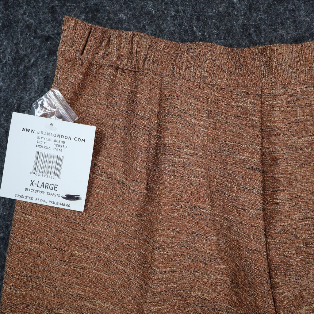 Erin London Pants Womens XL Camel Brown Pleated Straight Leg NWT NOS - take2supply