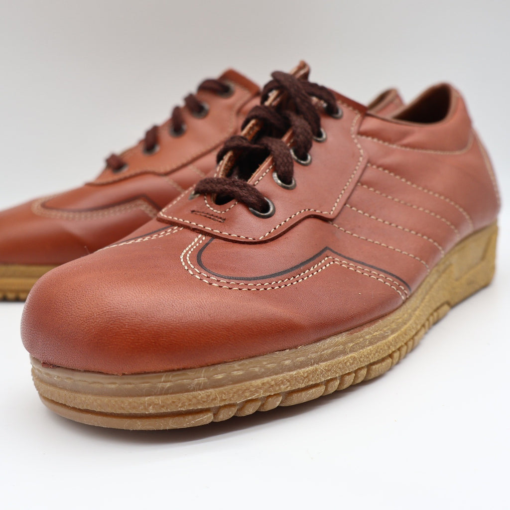 Walker Adirondack Oxford Shoes Mens 7.5 D Vintage Brown Leather Made in USA NOS - take2supply