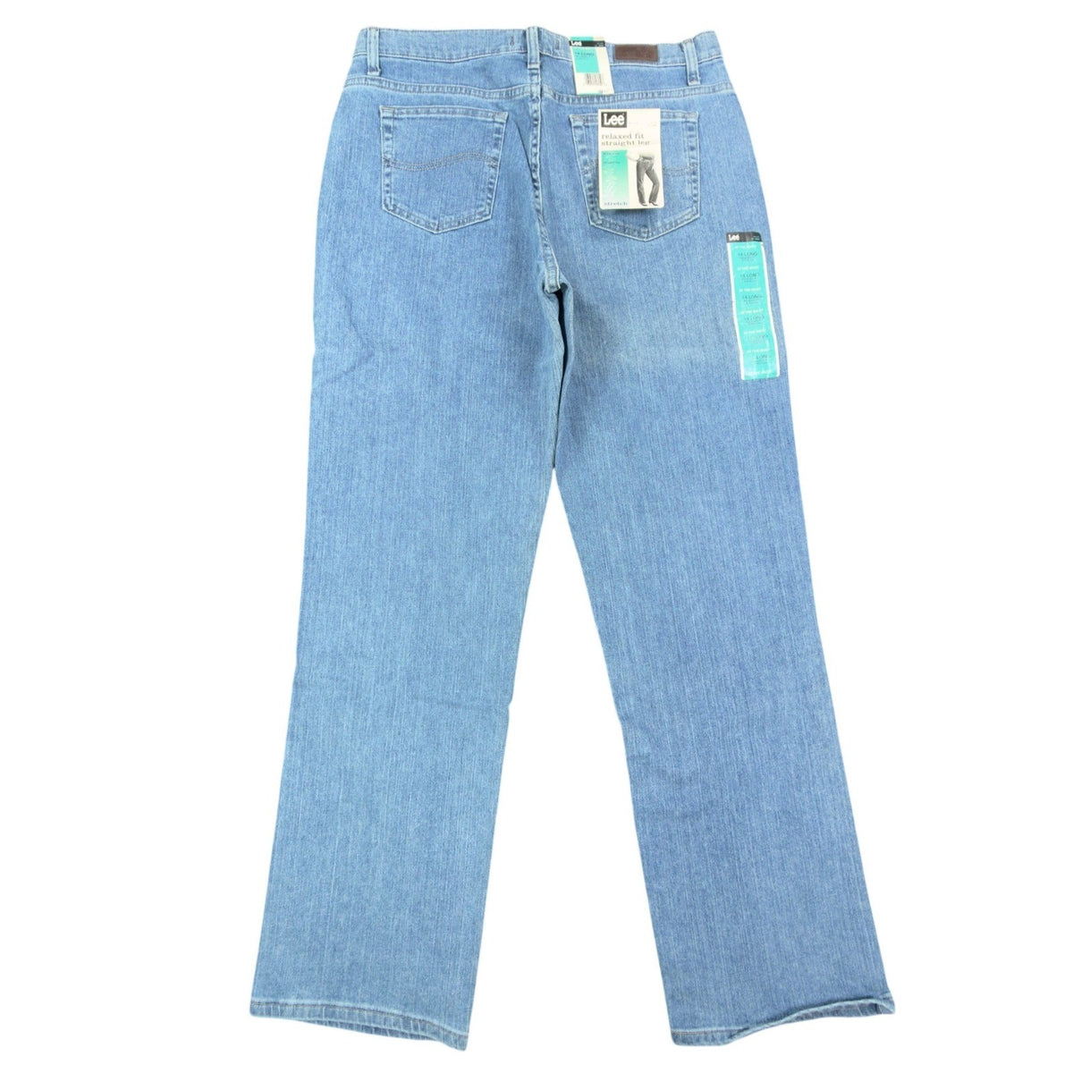 Lee Relaxed Fit Straight Leg Jeans Womens 14 Long Light Stone Denim NWT - take2supply