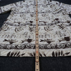 Bugle Boy Button Up Mens XL Beige New Fish Print Short Sleeve Excellent - take2supply