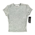 A. Byer Y2K Textured Tee Womens M Gray Polyester NWT - take2supply