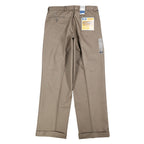 Dockers Khaki Pants Mens 33x30 Brown Pleated Cuffed Stain Defender Classic Fit - take2supply