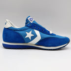 Converse Road Star Boys Size 3.5 Vintage 80s Blue White Nylon Suede Sneakers - take2supply