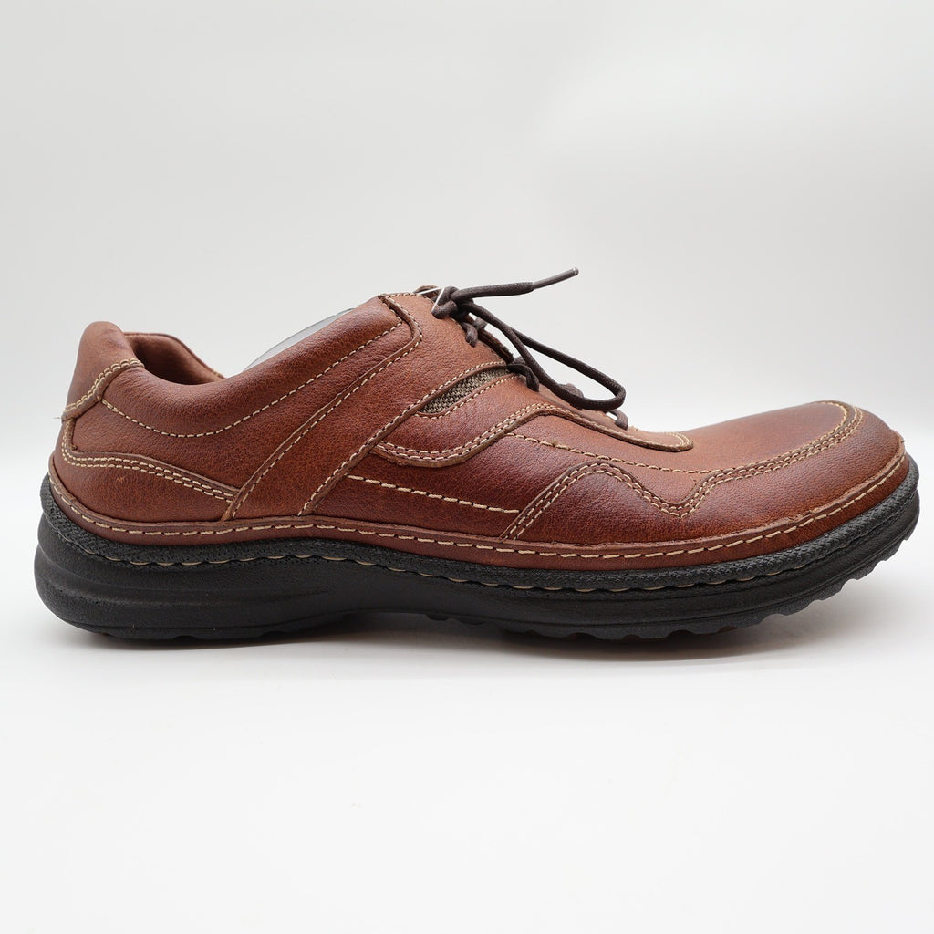Hush Puppies Pathway Oxford Shoes Mens 9 M Tan Leather OrthoLite Bounce H100746 - take2supply