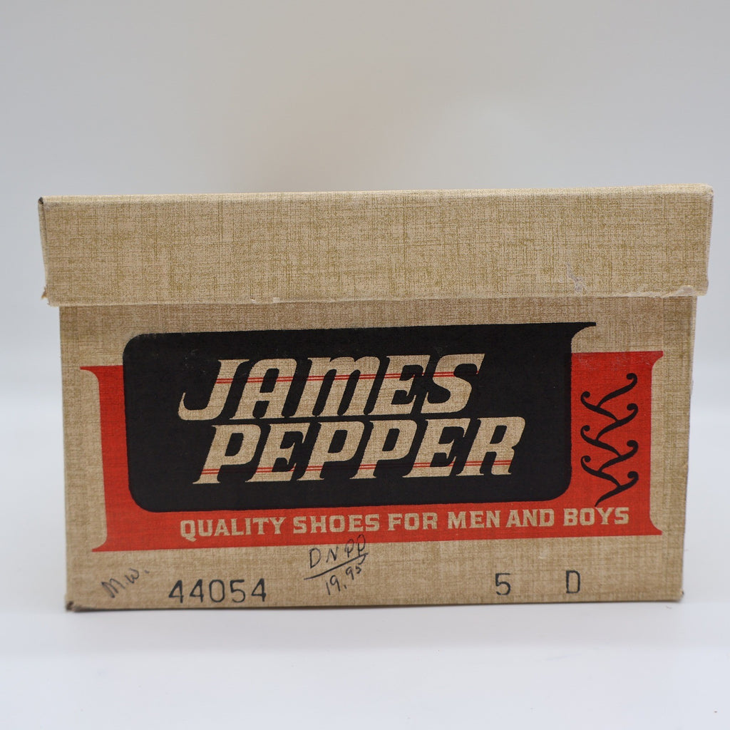 James Pepper Oxford Sneakers Mens 5 D Vintage Brown Leather Made in USA 44054 - take2supply