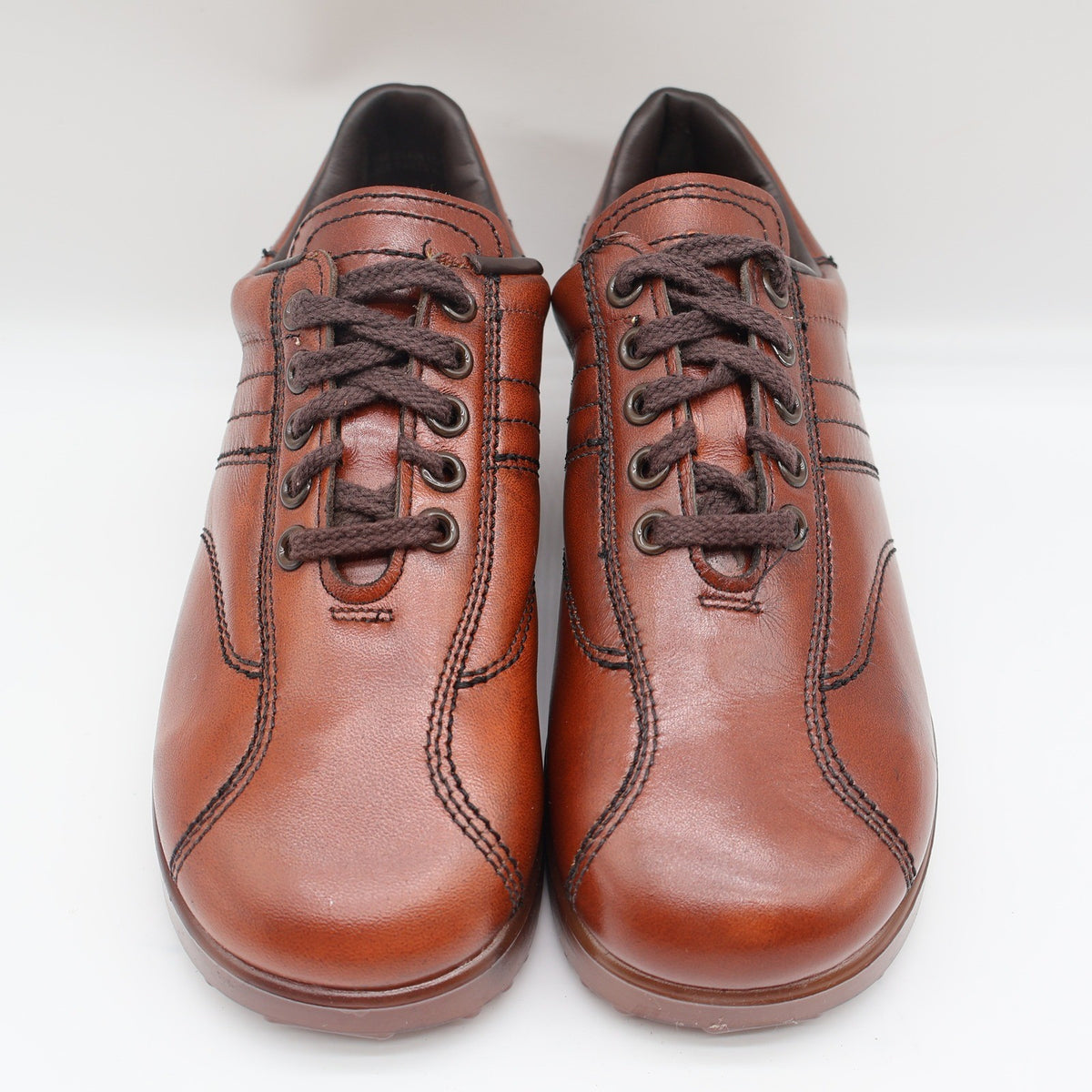 James Pepper Oxford Sneakers Mens 5 D Vintage Brown Leather Made in USA 44054 - take2supply