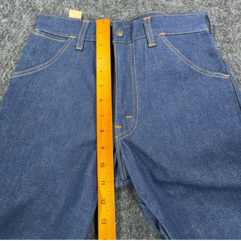Key Vintage 70s Flare Jeans Boys 16 Reg W 27 L 29 Blue Cotton Deadstock NWT - take2supply