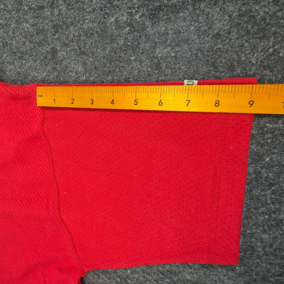 Ferruche V-Neck Shirt Mens M Red Cotton Mesh Knit Deadstock Y2K 17-121 - take2supply
