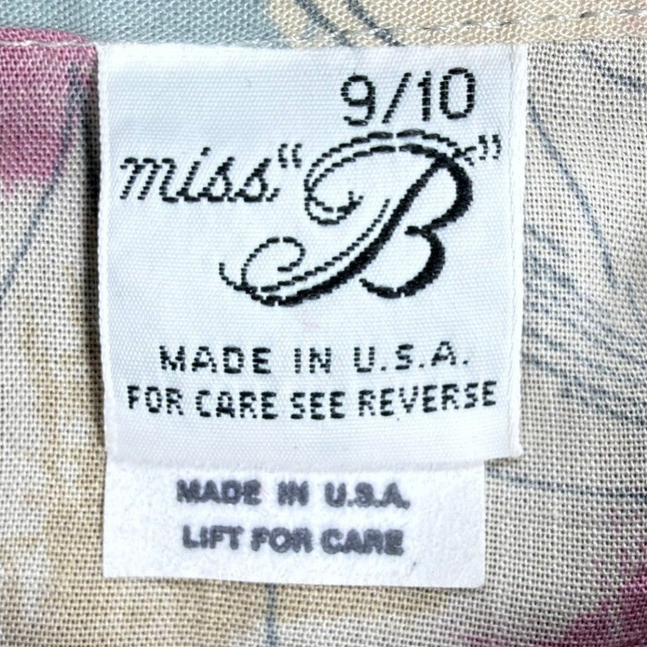 Miss B Vintage 80s Floral Button Up Shirt Womens 9/10 Pink Blue NWT Deadstock - take2supply