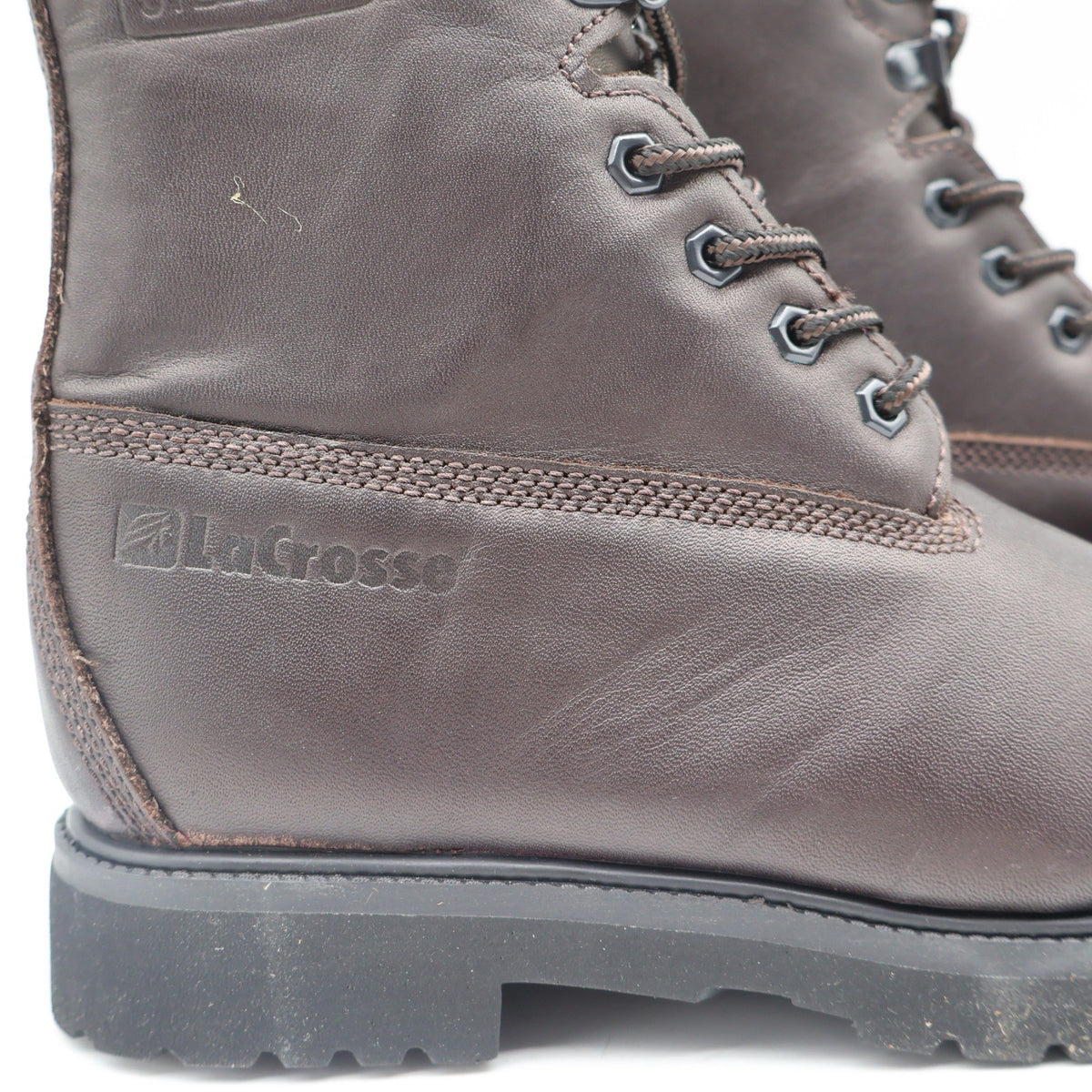 LaCrosse Caribou II Work Boots Mens 8 Vintage Brown Leather Steel Toe Thinsulate - take2supply