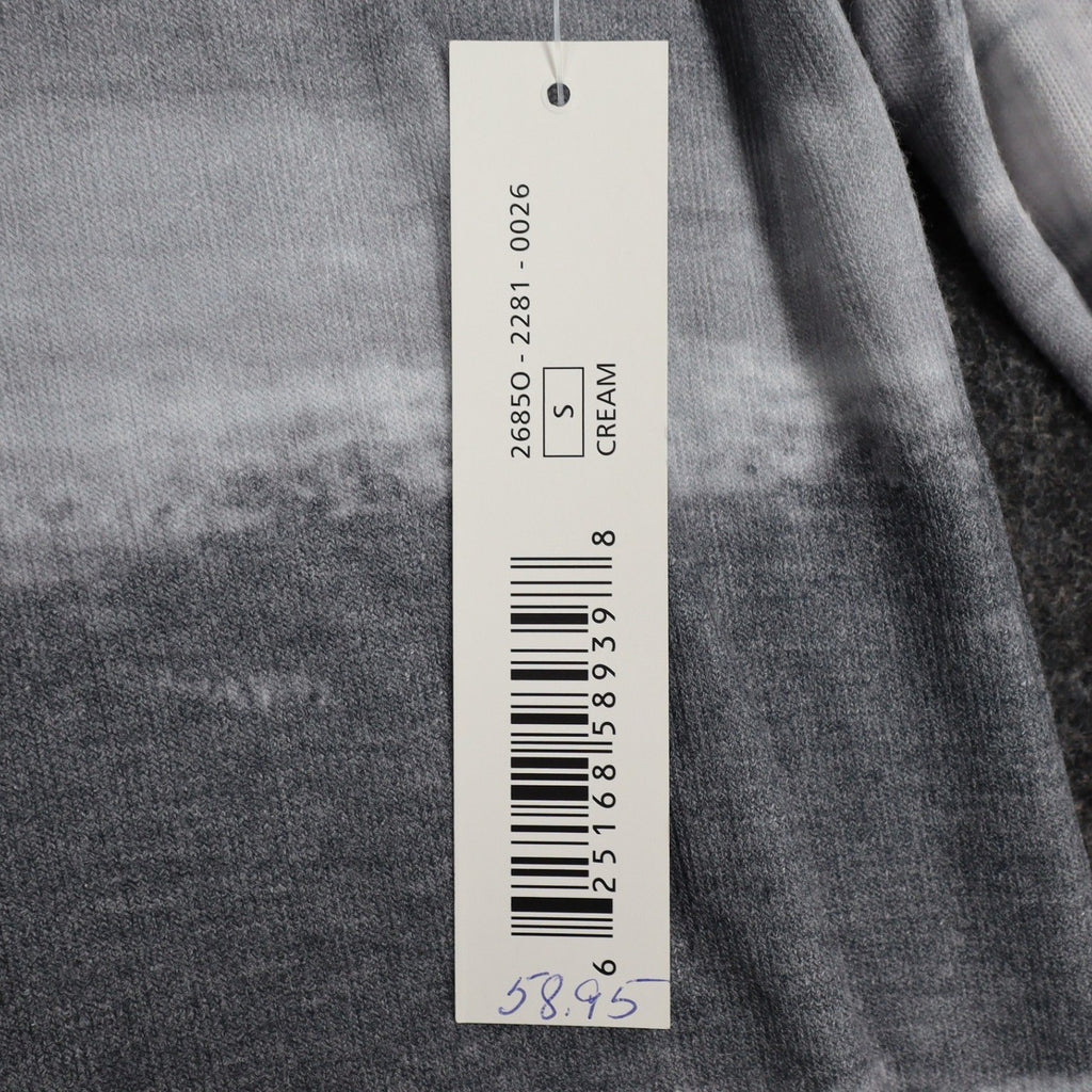 Tribal Long Sleeve Top Womens Small Cream Grey Abstract Stripe Knit 26850-2281 - take2supply