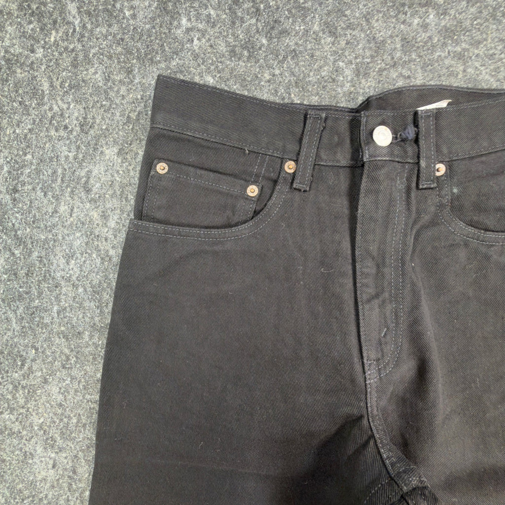 Levis 550 Student Jeans 29x32 Vintage 90s Relaxed Fit Black Cotton NWT Deadstock - take2supply