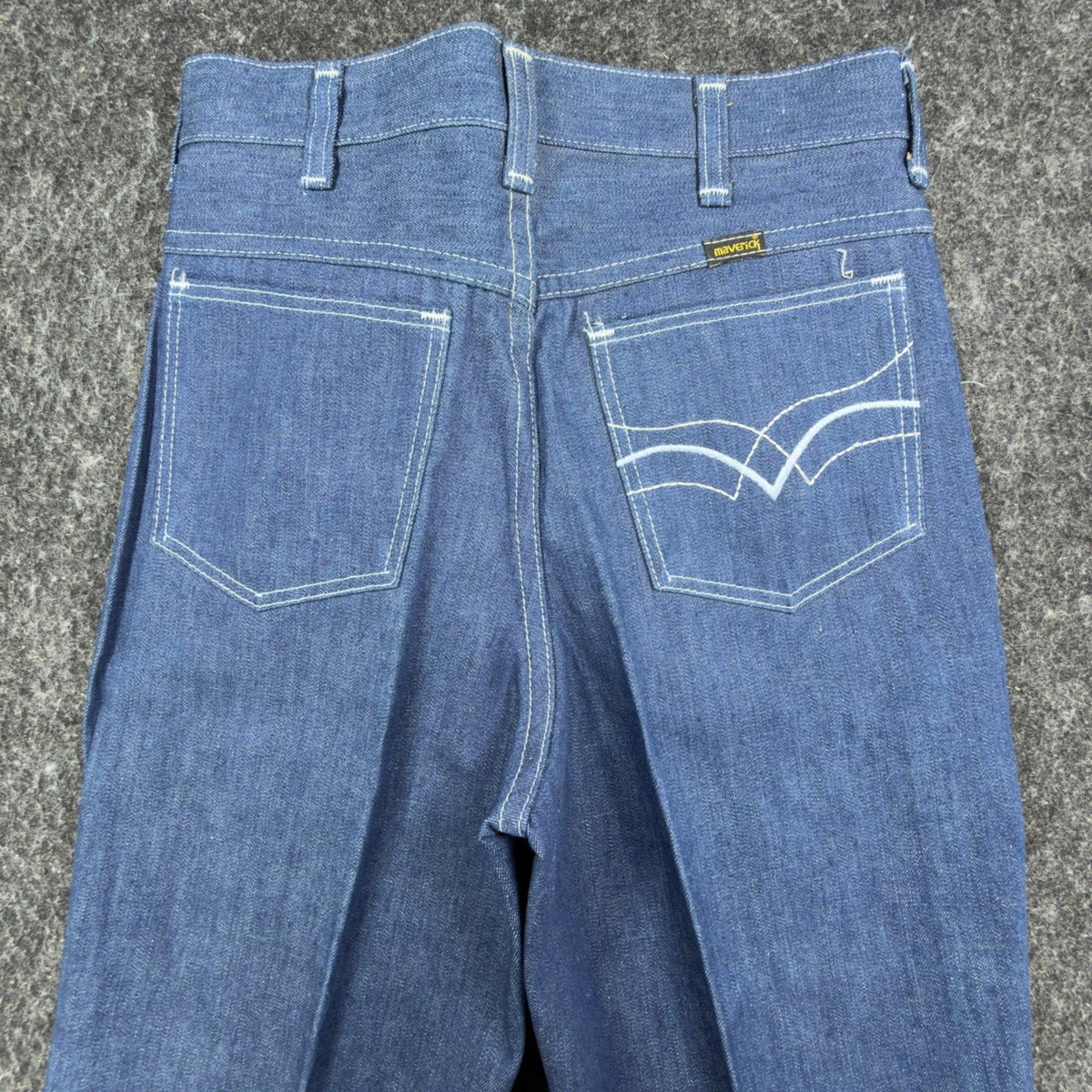 Maverick Vintage 70s Boot Flare Jeans Boys 16 Regular Blue Denim NWT Deadstock - take2supply