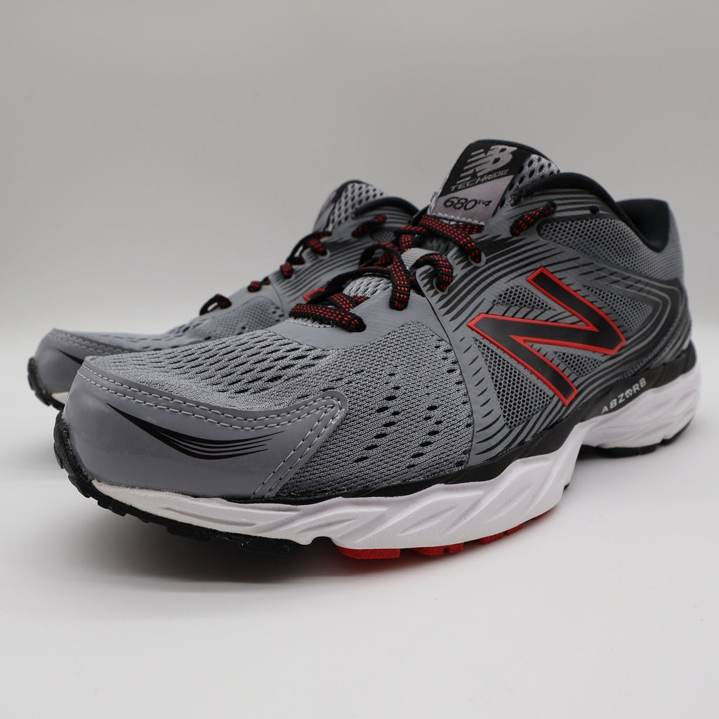 New Balance 680v4 Running Shoes Mens 10 Grey Red M680LG4 Techride ABZORB - take2supply