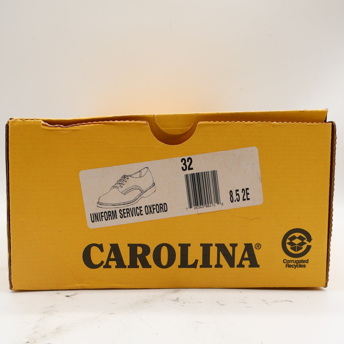 Carolina Uniform Service Oxford Mens 8.5 EE Wide Black Leather Shoes USA Made 32 - take2supply