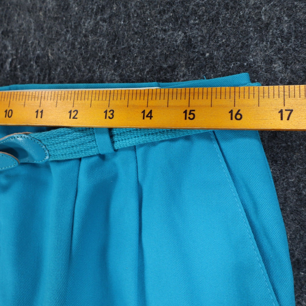 Haggar Classics Pants Womens 20 Turquoise Pleated Belted USA NWT Deadstock - take2supply