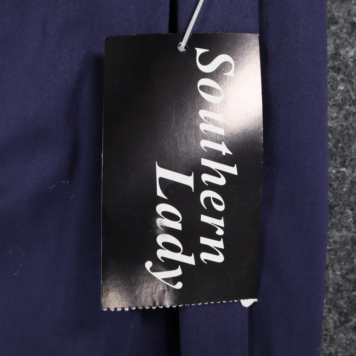 Southern Lady Pants Womens 6 Navy Cotton Stretch Straight Leg Side Zip NWT 570J - take2supply