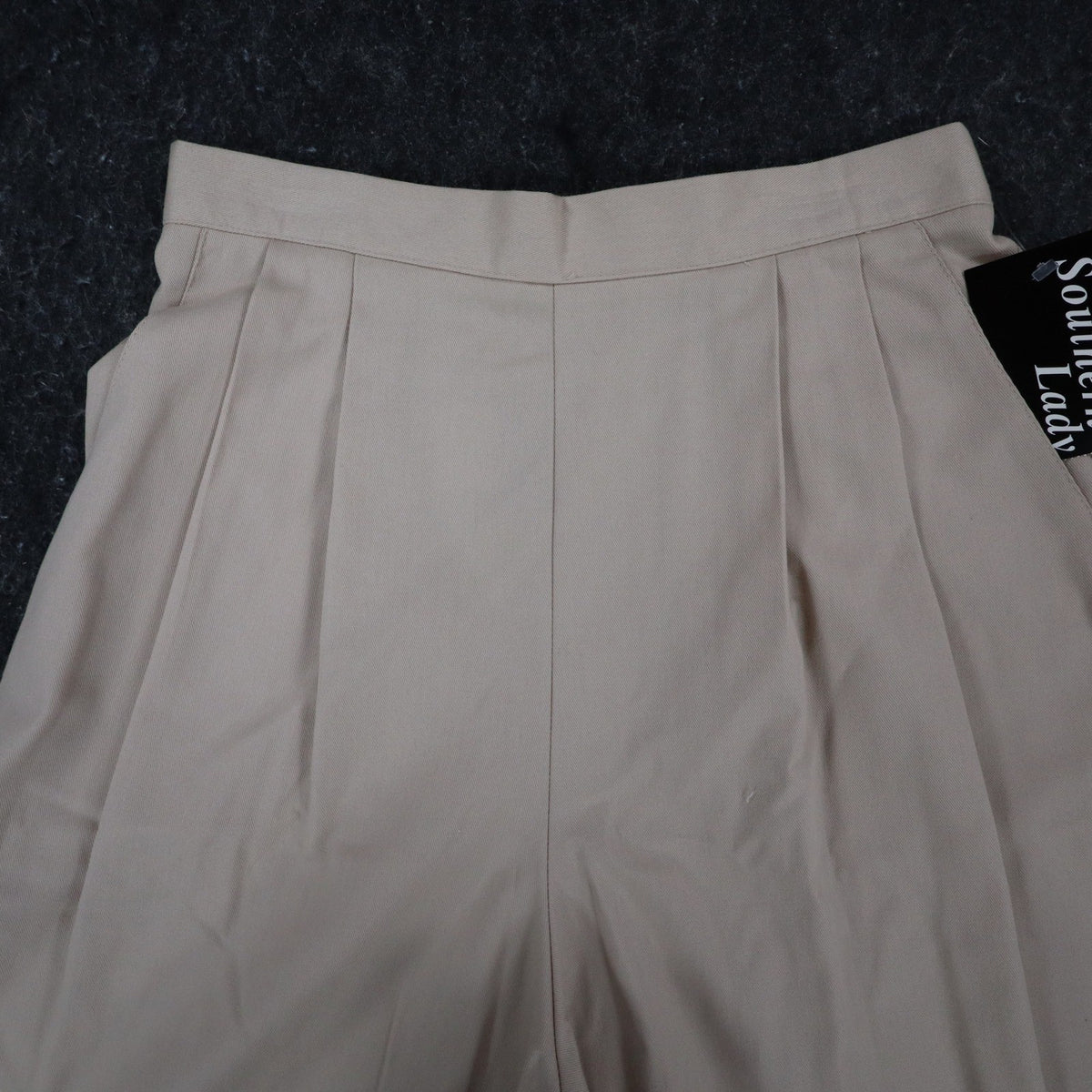 Southern Lady Culottes Womens 10 Vintage 90s Khaki Twill Pleated Wide Leg Shorts - take2supply