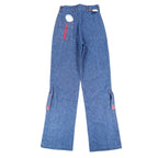 Young Maverick Automaticks Jeans Girls 12 Slim Blue Red Flare USA Deadstock NWT - take2supply