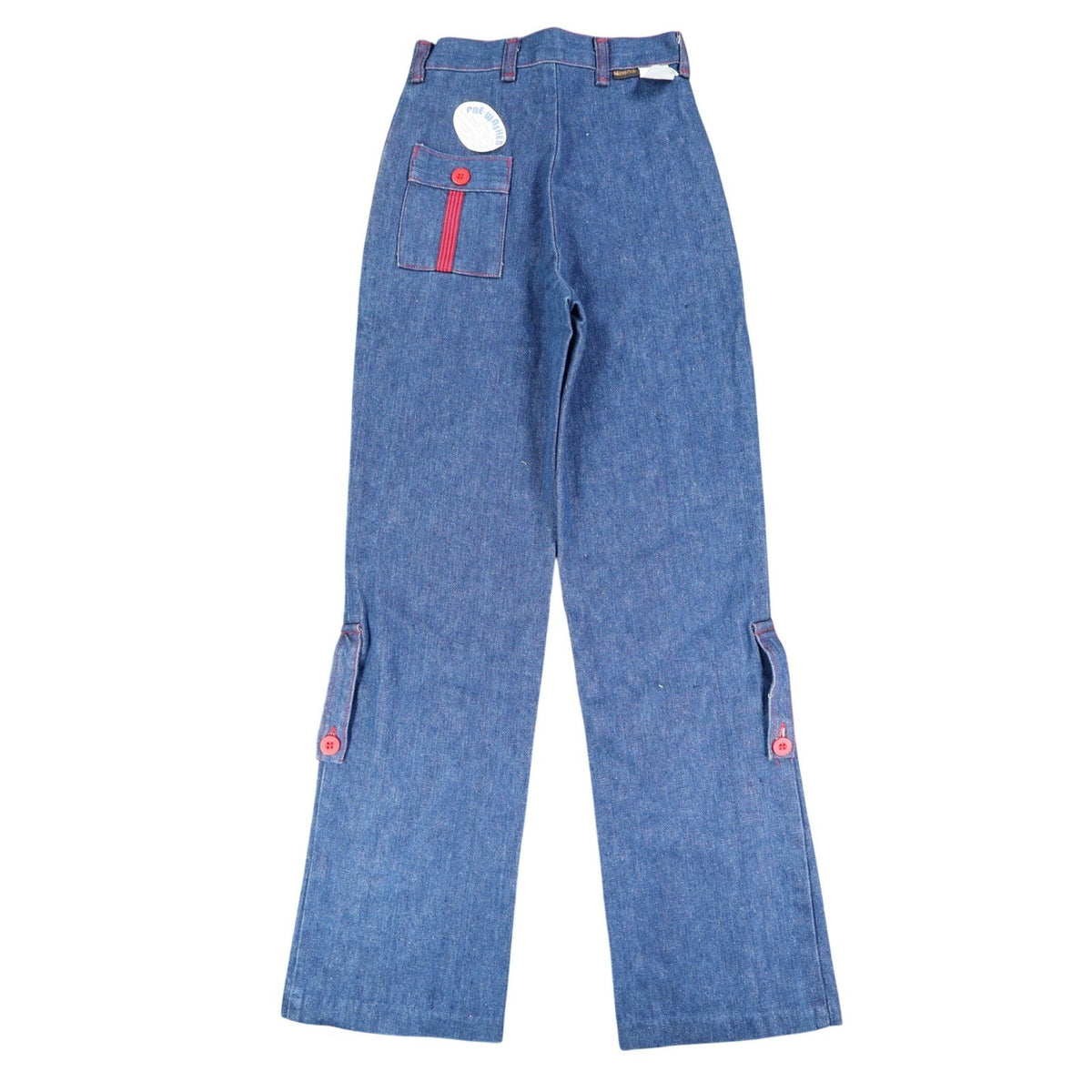 Young Maverick Automaticks Jeans Girls 12 Slim Blue Red Flare USA Deadstock NWT - take2supply