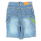 John Deere Y2K Carpenter Denim Shorts Boys 16 Stone Wash Blue NWT Vintage Style - take2supply