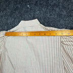 Fancy Free Vintage 80s Puff Sleeve Blouse Womens 5 Tan Striped New - take2supply