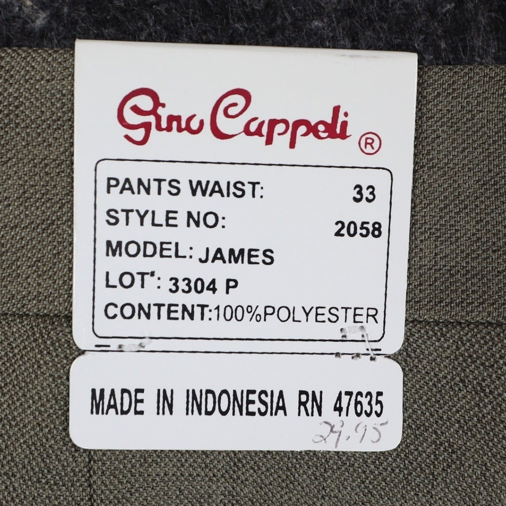 Gino Cappeli Dress Pants Mens 33 Vintage Olive Green Pleated James Deadstock - take2supply