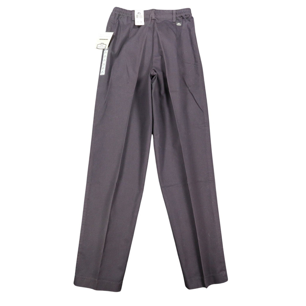Lee Casuals Pleated Pants Womens 8M Vintage 90s Black Cotton Side Elastic NWT - take2supply