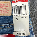 Levi's Vintage Y2K 517 Flare Jeans Girls Size 5 Blue Cotton Denim NWT - take2supply