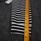 Links Womens L Black White Striped Full Zip Knit Jacket Stretch NWT - take2supply