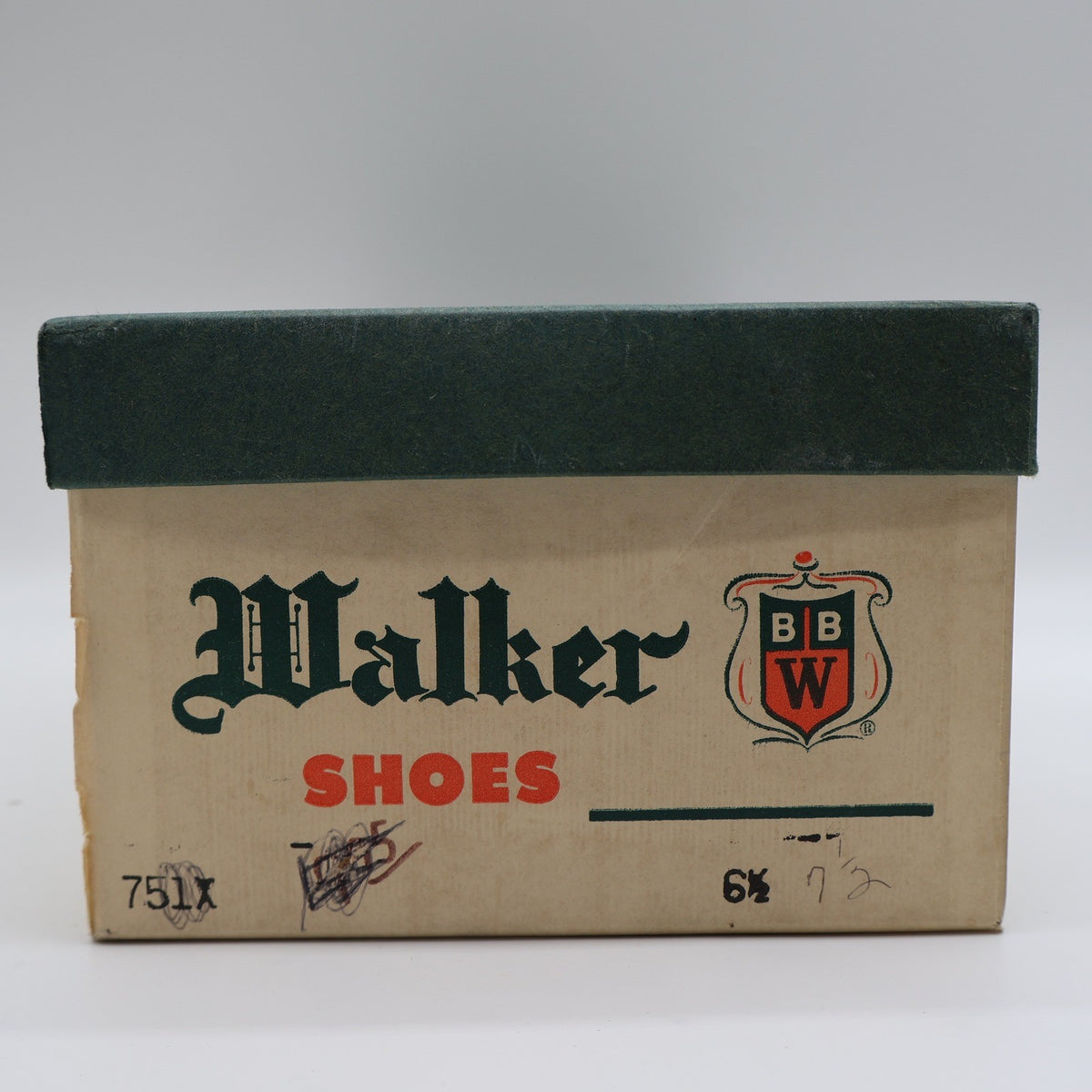 Walker Shoes Vintage Black Leather Oxford Shoes Mens 7.5 Deadstock Uniform Dress - take2supply