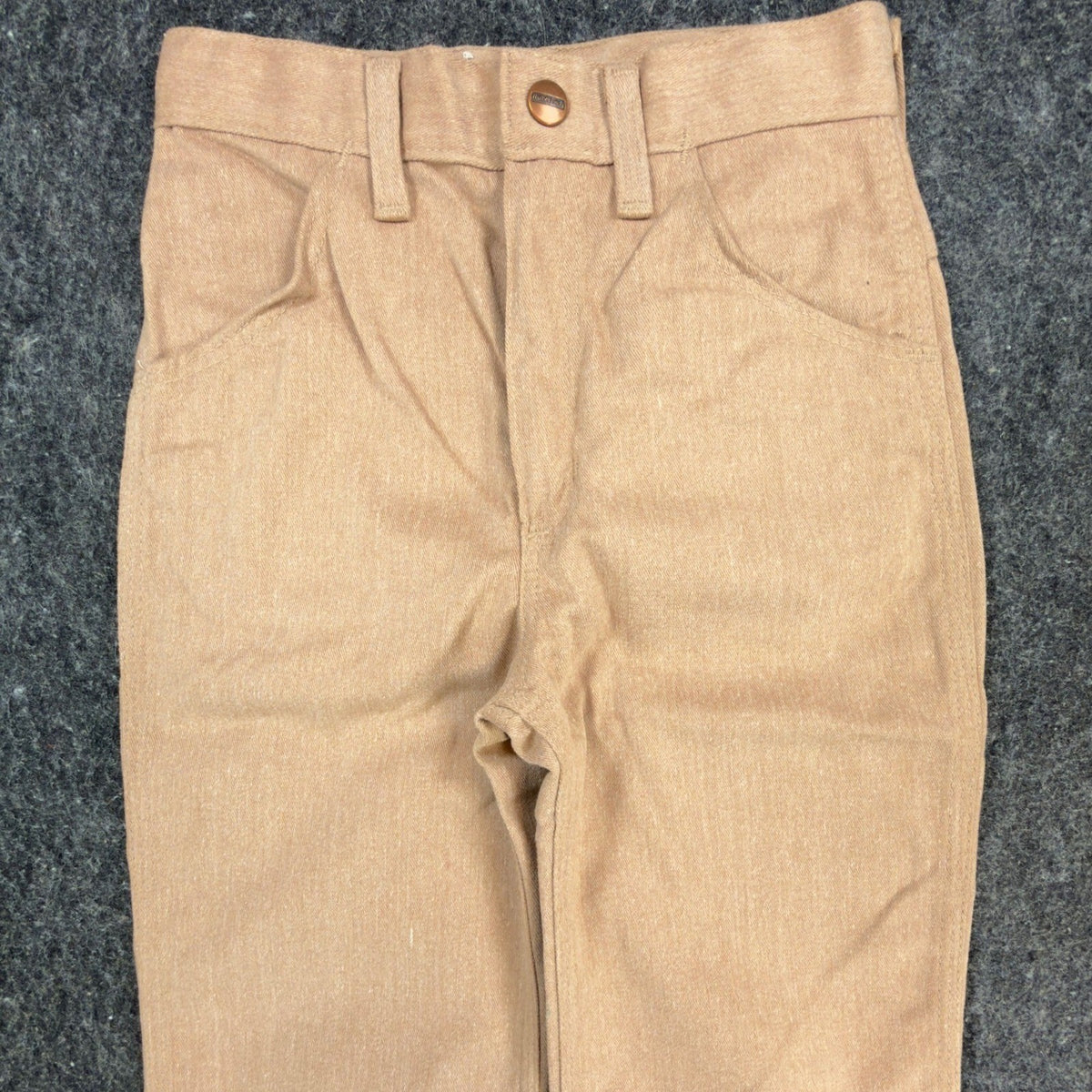 Maverick Vintage 70s Flare Pants Girls 10 Slim Beige USA NOS NWT 23.5x28 - take2supply