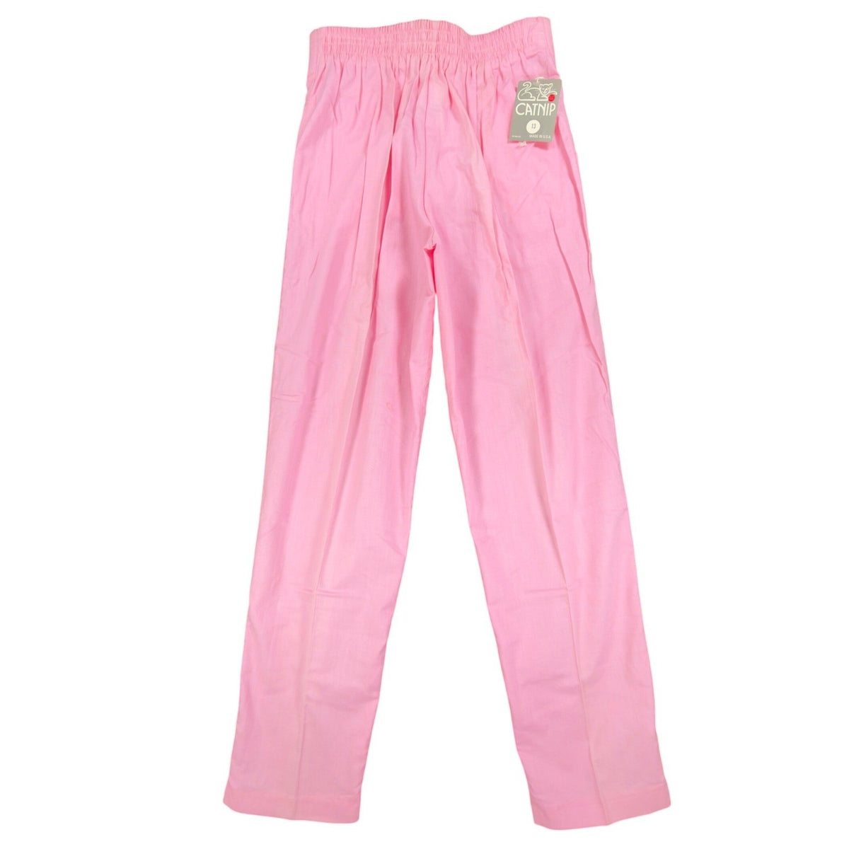 Pink Catnip high-waist pants, full back view
