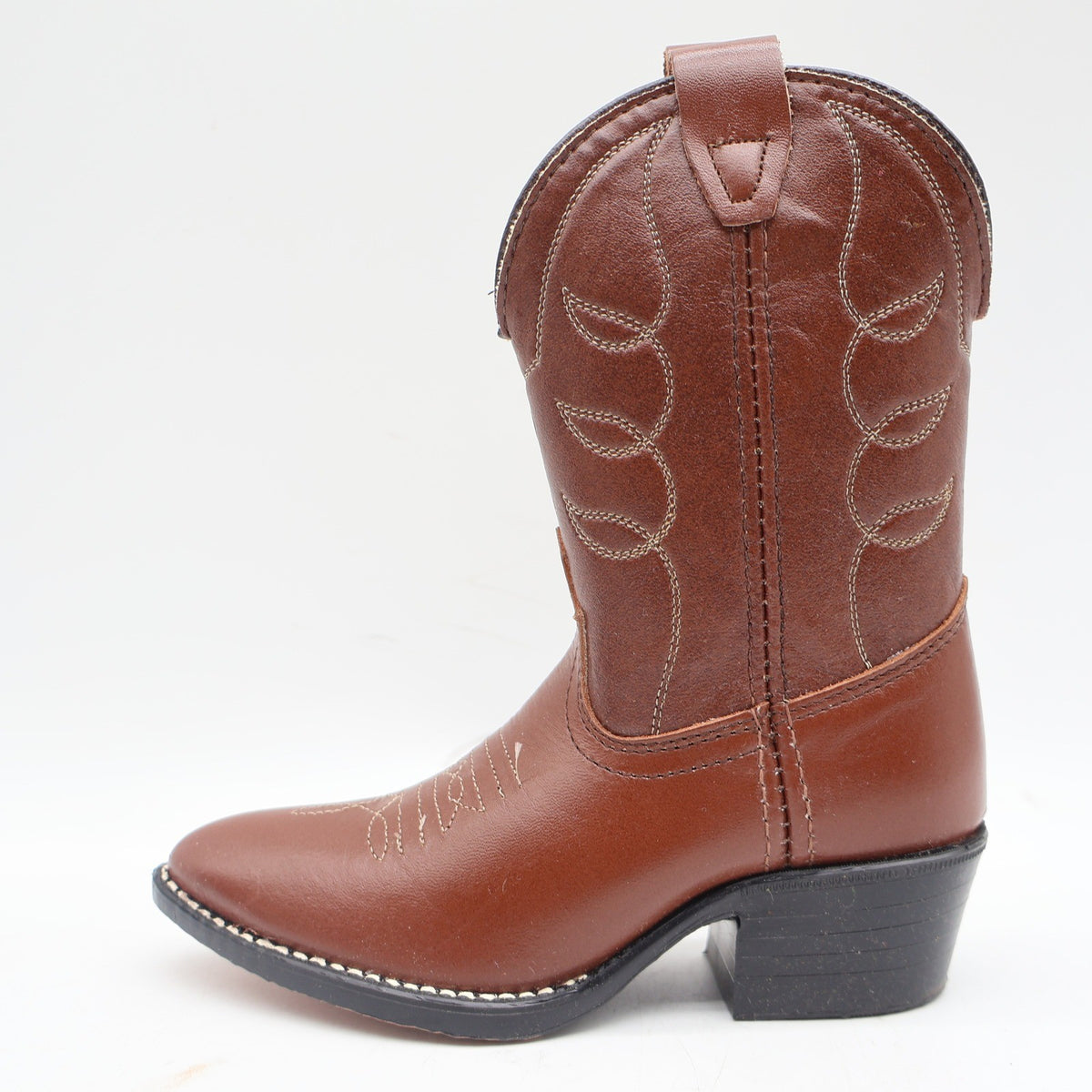 Acme Cowboy Boots Kids Size 10 D Vintage Brown Leather Made in USA NIB 2406 - take2supply
