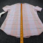 Jenny B Collection Plaid Shirt Womens 9/10 Vintage 80s Pink Pastel Short Sleeve - take2supply