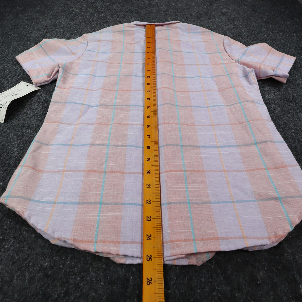 Jenny B Collection Plaid Shirt Womens 9/10 Vintage 80s Pink Pastel Short Sleeve - take2supply