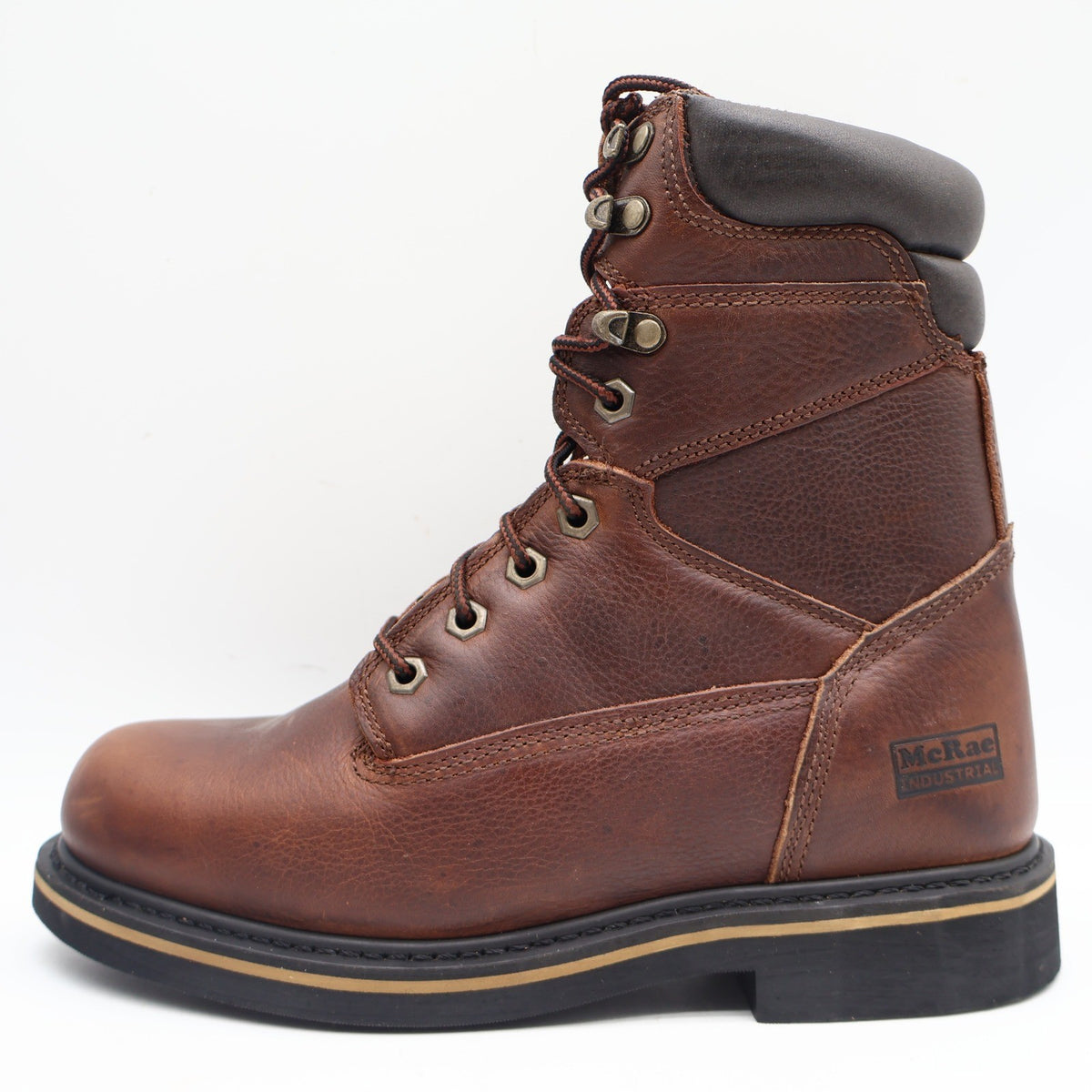 McRae Industrial Work Boots Mens 9.5 Brown Leather EH NST Lace Up MR88122 NEW - take2supply