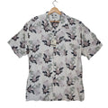 Bugle Boy Button Up Shirt Mens XL Beige New Tropical Floral Rayon Short Sleeve - take2supply