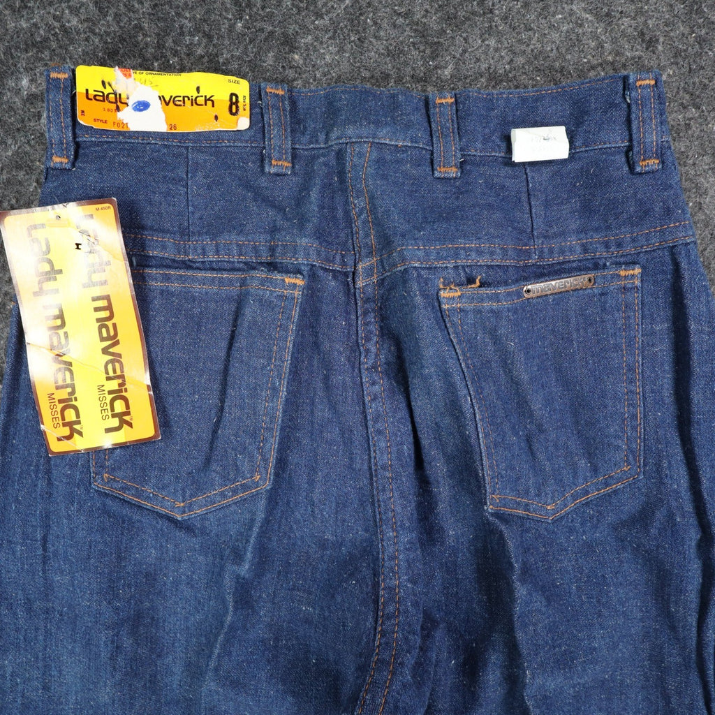 Lady Maverick Vintage Jeans Womens 8 26 Deadstock USA High Waist Straight Blue - take2supply