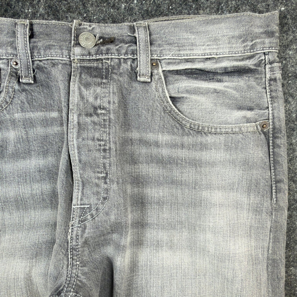 Levi's 501 Original Fit Jeans Mens 32x36 Gray Denim Straight Leg NWT C109 - take2supply