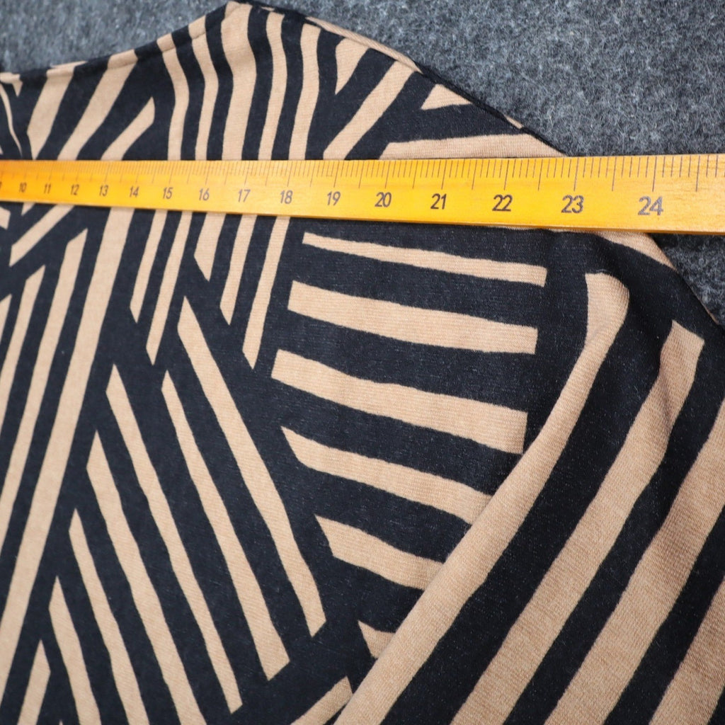 Erin London Top Womens Medium NWT Black Tan Geometric Dolman Sleeve Shirt - take2supply