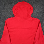 Erin London Womens S Red Cotton Hooded Pullover 3/4 Sleeve Top NWT - take2supply