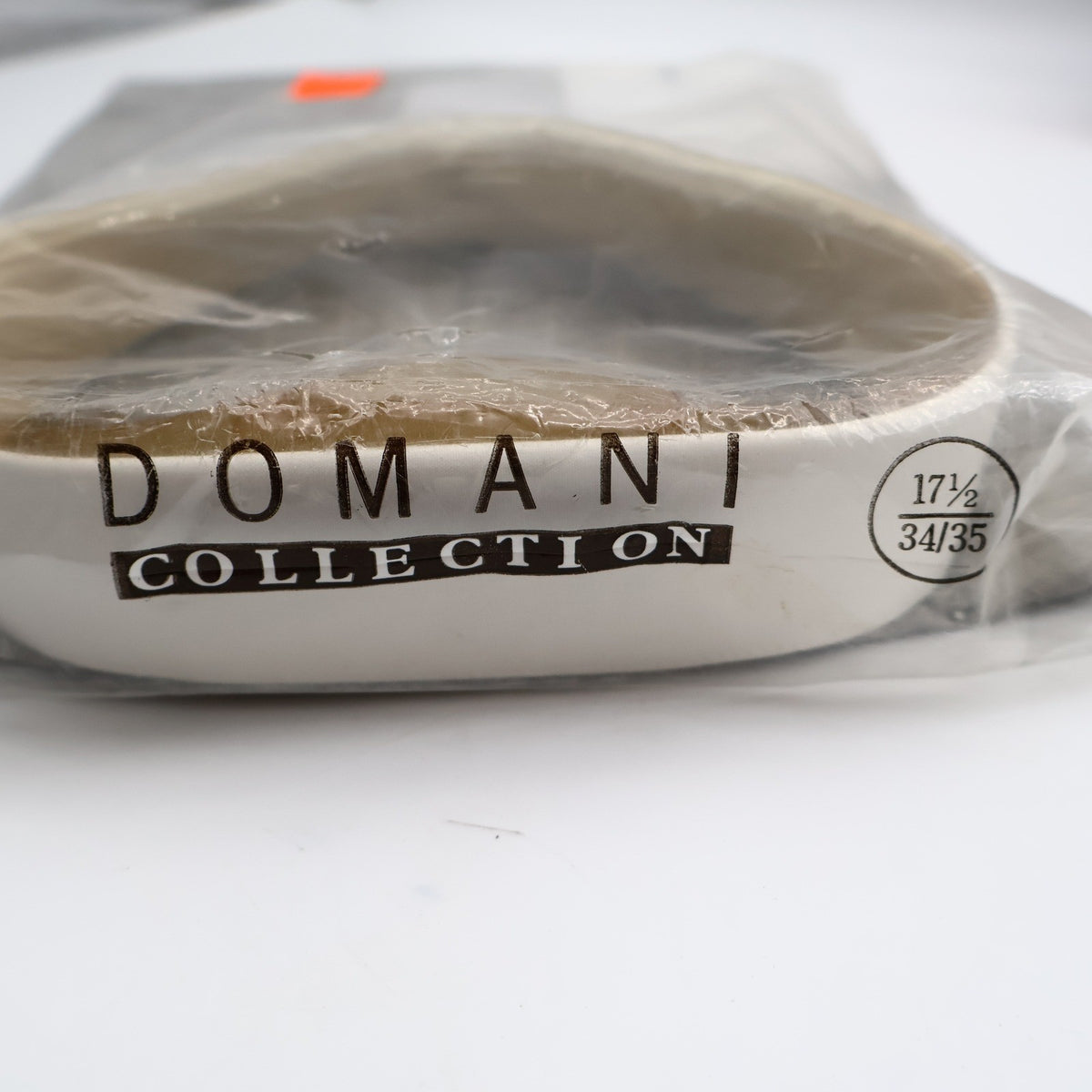 Domani Collection Dress Shirt 17.5 34/35 Gray White Collar French Cuffs New - take2supply