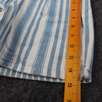 Lee Striped Denim Shorts Girls 7 Slim Vintage 90s Blue White Cotton Deadstock - take2supply