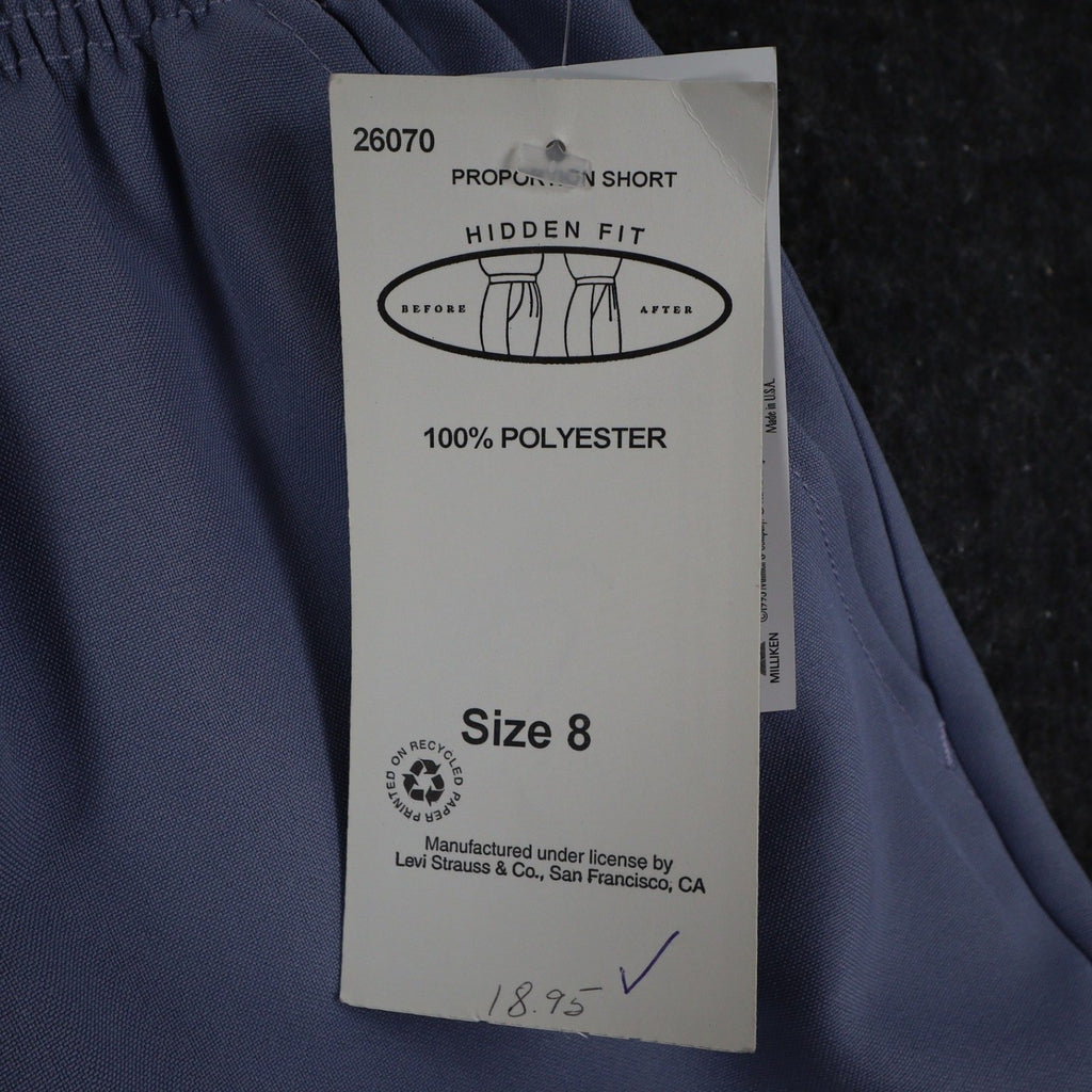 Bend Over Levi Strauss Pants Womens 8 Short Vtg 90s Blue Elastic Waist Deadstock - take2supply