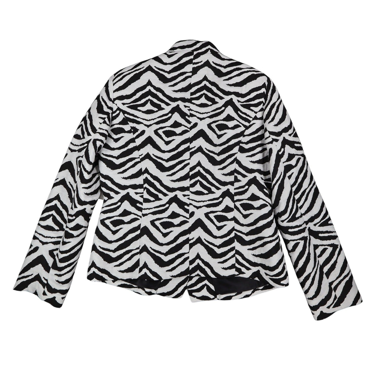Erin London Zebra Print Blazer Women Size M NWT Black White Animal Coat - take2supply