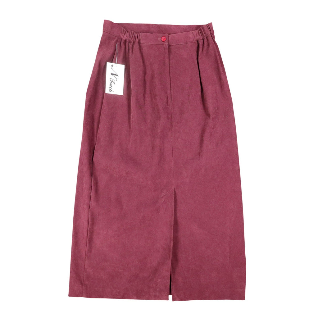 N Touch Womens Size 10 2pc Skirt Suit Set Berry Chenille Jacket & Midi Skirt NEW - take2supply